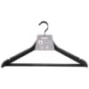 B&M Matt Black Wooden Hangers 4pk -B and M Store 392148 4pk matte black wooden hangers