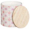 B&M Ceramic Candle With Wooden Lid - White 1 B&M Ceramic Candle With Wooden Lid - White -B and M Store 392775 large printed ceramic candle with wooden lid white 2