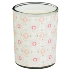 B&M Boho Garden Mini Printed Candles 3pk -B and M Store 392778 3pk mini printed candles 2