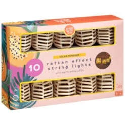 B&M 10 Solar Rattan Effect String Lights 7 B&M 10 Solar Rattan Effect String Lights -B and M Store 392921 10 solar rattan effect string lights 3