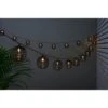 B&M 20 Solar Powered Black Rattan Effect String Lights -B and M Store 392923 20 solar powered black rattan effect string lights