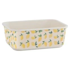 B&M Rectangular Tubs 2pk - Lemons 14 B&M Rectangular Tubs 2pk - Lemons -B and M Store 392929 2pk reuse and repurpose rectangle tubs lemon