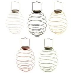 B&M Solar Powered Spiral Lantern - Black -B and M Store 393012 solar powered spiral lantern group