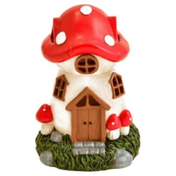 B&M Assorted Mushroom House Ornament With Glowing Solar Light 12 B&M Assorted Mushroom House Ornament With Glowing Solar Light -B and M Store 393429 mushroom house ornament with glowing solar light 3