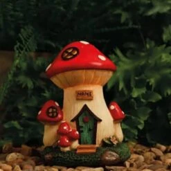 B&M Assorted Mushroom House Ornament With Glowing Solar Light 13 B&M Assorted Mushroom House Ornament With Glowing Solar Light -B and M Store 393429 mushroom house ornament with glowing solar light 4