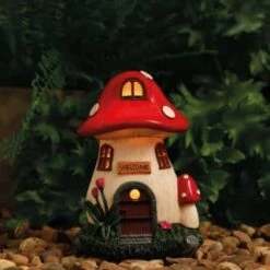 B&M Assorted Mushroom House Ornament With Glowing Solar Light 15 B&M Assorted Mushroom House Ornament With Glowing Solar Light -B and M Store 393429 mushroom house ornament with glowing solar light 6