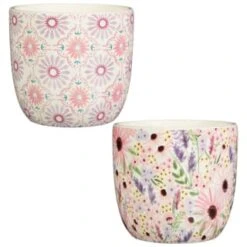 B&M Boho Garden Ceramic Plant Pots 3pk - Flowers -B and M Store 393644 3pk boho garden ceramic plant pots group