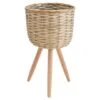 B&M Woven Washed Planter On Legs -B and M Store 393656 woven washed planter on legs