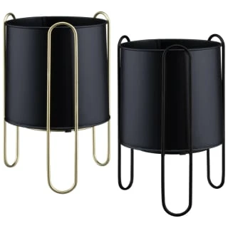 B&M New York Planter In Stand - Black 4 B&M New York Planter In Stand - Black - Image 2