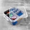 B&M Clear 2 Tier Clip Lid Organiser -B and M Store 394046 clear 2 teir clip lid organiser