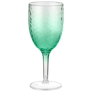 B&M Bloom Fade Wine Glass - Green 3 B&M Bloom Fade Wine Glass - Green