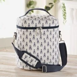 B&M Ocean Print Cooler Bag - White 7 B&M Ocean Print Cooler Bag - White -B and M Store 394307 ocean print cooler bag white