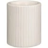 B&M Ribbed Tealight Holder - Cream -B and M Store 394331 tealight holder