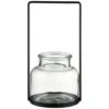 B&M Glass Lantern With Black Frame -B and M Store 394359 candle holder