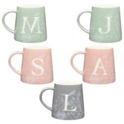 B&M Floral Alphabet Mug (Assorted) 18 B&M Floral Alphabet Mug (Assorted) -B and M Store 394397 floral alphabet mug group