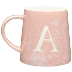 B&M Floral Alphabet Mug (Assorted) 17 B&M Floral Alphabet Mug (Assorted) -B and M Store 394397 floral alphabet mug pink a