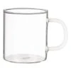 B&M Glass Mug With Coloured Handle -B and M Store 394422 glass mug with white handle