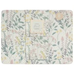 B&M Floral Placemat & Coaster Set 8pc -B and M Store 394455 floral placemat and coaster set 8pc