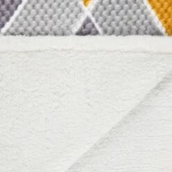 B&M Simply Geo Waffle Throw - Ochre -B and M Store 394916 simply geo waffle throw ochre 4