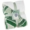 B&M Simply Geo Waffle Throw - Green -B and M Store 394920 simply geo waffle throw green