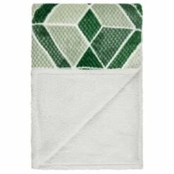 B&M Simply Geo Waffle Throw - Green -B and M Store 394920 simply geo waffle throw green 3