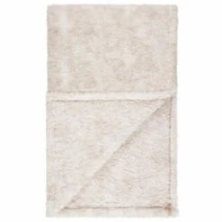 B&M Simply Two Tone Teddy Throw - Natural -B and M Store 394924 simply two tone teddy throw natural 3