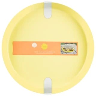 B&M Food Tray With Clear Lid - Yellow 4 B&M Food Tray With Clear Lid - Yellow - Image 2