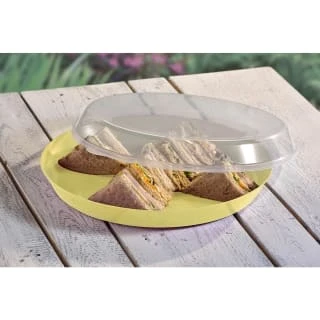 B&M Food Tray With Clear Lid - Yellow 6 B&M Food Tray With Clear Lid - Yellow - Image 4