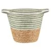 B&M Stripe Top Basket With Handle - Green -B and M Store 395891 stripe top basket with handle green