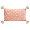 B&M Cotton Two Sided Cushion With Tassels 30 X 50cm - Pink 1 B&M Cotton Two Sided Cushion With Tassels 30 X 50cm - Pink -B and M Store 396080 2 sided printed cotton cushion with tassels