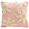 B&M Floral Tufted Cushion 45 X 45cm - Pink -B and M Store 396083 tufted cushion floral