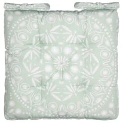 B&M Luxury Seat Pad - Green Floral Print