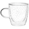 B&M Printed Double Wall Glass Mug - Spots -B and M Store 396479 printed double wall glass mug spots
