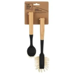 B&M Bamboo Dish Brushes 2pk -B and M Store 397041 2pk bamboo dishbrushes